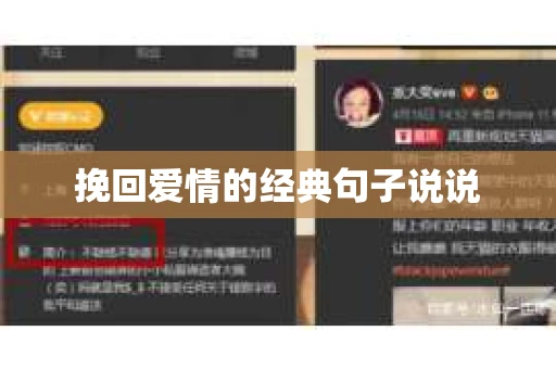 挽回爱情的经典句子说说