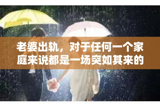 老婆出轨，对于任何一个家庭来说都是一场突如其来的风暴。面对这样的困境，如何挽回婚姻，重拾家庭的和谐，成为了许多人迫切想要了解的问题。今天，我们就来聊聊这个敏感而现实的话题——老婆出轨最好的挽回办法。