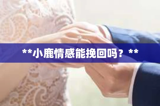 **小鹿情感能挽回吗?** **小鹿情感能挽回吗?**