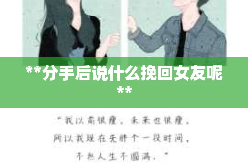 **分手后说什么挽回女友呢**