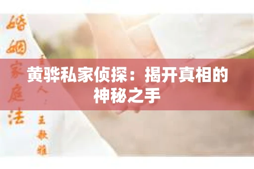 黄骅私家侦探：揭开真相的神秘之手