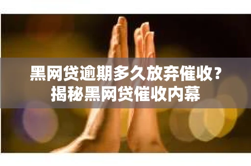 黑网贷逾期多久放弃催收？揭秘黑网贷催收内幕