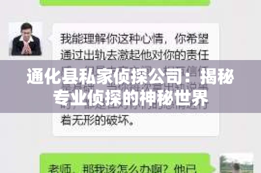 通化县私家侦探公司：揭秘专业侦探的神秘世界
