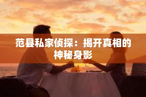 范县私家侦探：揭开真相的神秘身影