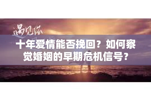十年爱情能否挽回？如何察觉婚姻的早期危机信号？