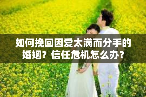 如何挽回因爱太满而分手的婚姻？信任危机怎么办？
