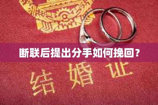 断联后提出分手如何挽回? 断联后提出分手如何挽回?