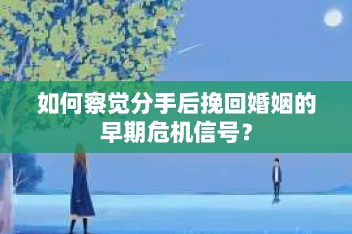 如何察觉分手后挽回婚姻的早期危机信号？